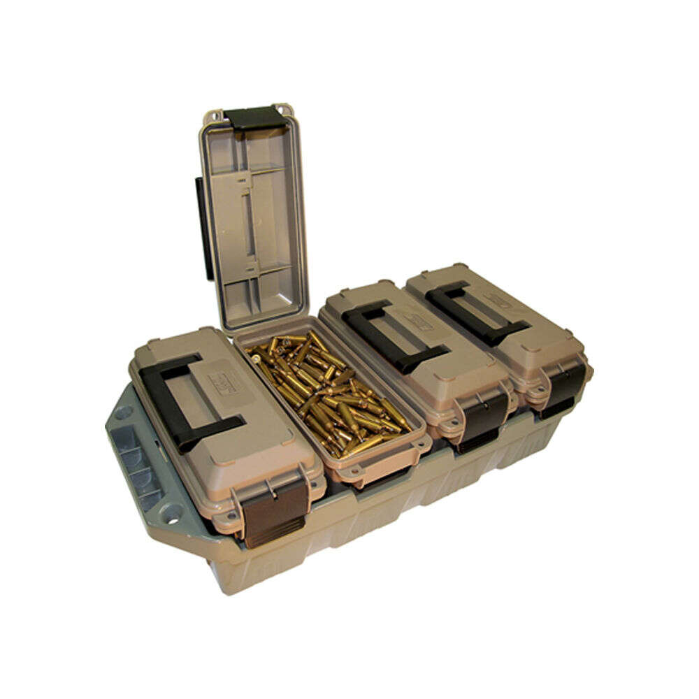 Misc. Accessories MTM Case Gard MTM AC4C        4-CAN AMMO CRATE 30CAL         GRN